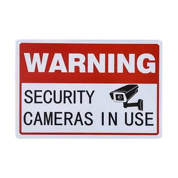 Vintage Metāla Zīme Brīdinājuma Video Novērošanas Drošības Kameras Lietota