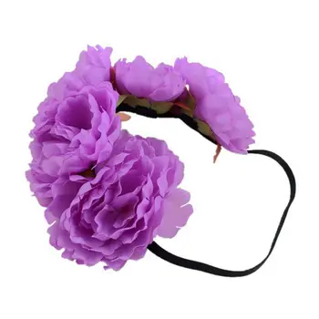 Bohemian Aicinājums Acceressoriess Peoniju Svētki Galvassegu Hipiju Ziedu Headpiece Sieviešu Hairband Kāzu Ziedu Vainagu