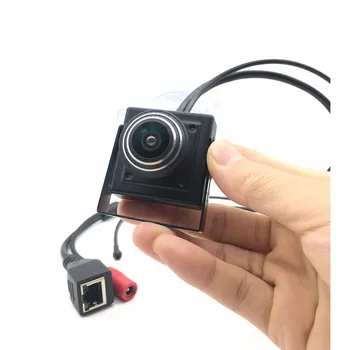 40*40mm P2P 1080P 2Megapixel Rūpniecības Fisheye Slēptu Tīklu, Durvju Mini IP Kameras Onvif Ar Mikrofonu Tālruņa PC Remote Skats