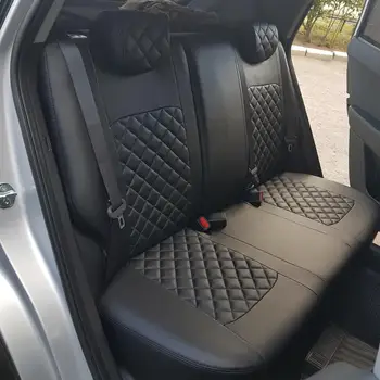 Par Lada Vesta sedans 2016-2020 GW. Modelis sēdekļu pārvalki izgatavoti no eko-ādas [modelis Turīnas rhombus eco-āda]