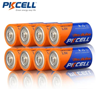 8pcs/daudz PKCELL C LR14 Baterijas AM2 CMN1400 E93 Super Sārma Baterijas 1,5 v Dūmu Detektors LED Gaismas Bezvadu Skuveklis