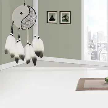 Inovatīvas Sapnis Ķērējs Tai Ji Mājas Sienu Auto Piederumi Iekarināmās Telpu Dekorēšana Yin Yang Spalvu Amatniecības Dreamcatcher
