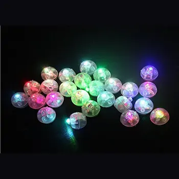 50gab/daudz silta Baltā Kārta Led Gaismas Balonu Daudzkrāsu RGB Mini Flash Bumbu Lampas Kāzu Puse, Apdares 6 Krāsas