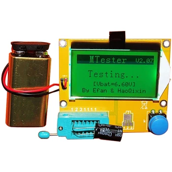 LCD Ciparu Tranzistors Testeri Metru Apgaismojums Diode Triode Kapacitāte EAR Metru MOS/PNP/NPN L/C/R Mega328 M328 LCR-T4