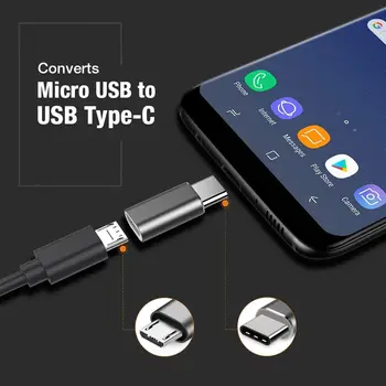 Portatīvo Meide magnētisko Kabelis Micro USB Adapteris c Tipa Sieviešu Mikro USB Vīrietis Pārveidotāja Adapteris USB-C Huawei Xiao Mi