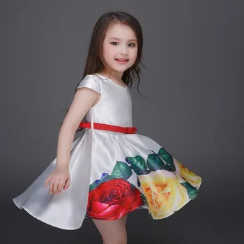 2018 Princese Meitenes Ziedu Kleitas, Vasaras Baby Rose Puķu meitene Modelis Kleitu Bērni, Bērni Puse kleitas meitenēm Vestidos