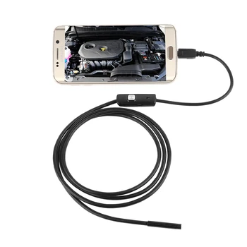 Pārbaudes Kameras 7mm 1/2/5m Elastīgu Čūska Ūdensizturīgs Video Borescope Viedtālrunis USB Windows PC Endoskopu Kamera
