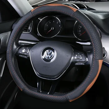 Augšējā Slāņa Ādas Stūre Stūres Pārvalki Volkswagen VW Ameo Arteon CC Vabole Golf GTI Jetta Passat Phideon Polo, Vento tiguan