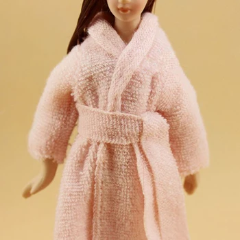 A03-X022 bērniem bērnu Rotaļlietu 1:12 leļļu Namiņš mini Mēbeļu Miniatūras mērījumu Piederumi lelle Rozā pidžamā dāma 1gb