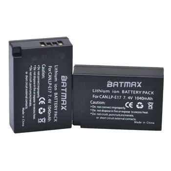 Batmax 2pc LP-E17 LPE17 LP E17 Kameru Baterijas Canon EOS 760D 800D T6i 750D T6s M3 M5 8000D Kissx8i Kameras