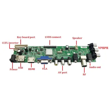 Komplekts N154I2-L02 Rev. C1 30pin USB, AV, digitālā 1280X800 Kontrolieris valdes DVB-T, DVB-C HDMI 1 LCD CCFL 15.4
