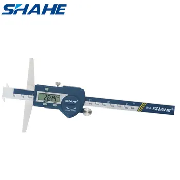 şahe 0-150 mm, digitālo mikrometru elektronisko suportu dubultā āķi digitālo dziļums vernier suportu digitālo suportu 150mm