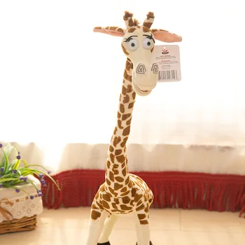 Simulācijas Madagaskara Žirafe Plīša Rotaļlietas Pastāvīgā Meža Dzīvnieku Izsmalcinātu Modeļiem Gudrs Vārda Gultas Spilvens Bērniem Spilvens