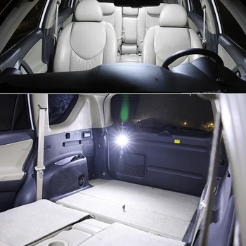 12pcs Auto LED Interior White Auto Spuldžu Komplekts numura zīmju Apgaismojuma Karti Dome Bagāžnieka Lampas Toyota Sequoia 2008-