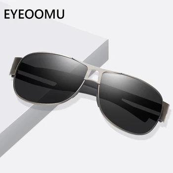 EYEOOMU Jaunu Vintage Braukšanas Saulesbrilles Vīriešiem Polarizētās UV400 Augstas Kvalitātes Unisex Izmēģinājuma Toņos Sakausējuma Rāmis Gafas De Sol Polarizadas