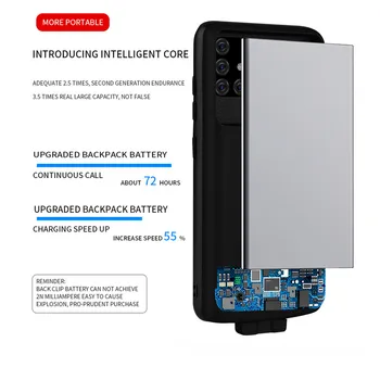 S20fe Akumulatoru Lādētāju, Ja Samsung Galaxy S20 FE 5G Slim Silikona triecienizturīgs Power bank Lietu Atpakaļ klipu akumulatora Vāciņu Capa