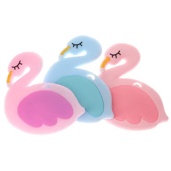 5GAB Silikona Bērnu Teether Rotaļlietas Flamingo Teethers Zīdaiņiem Dzīvnieku Baby Zobu Rotaļlietas Košļāšanai Kaklarota Māsa Dāvanu Bpa Brīvs
