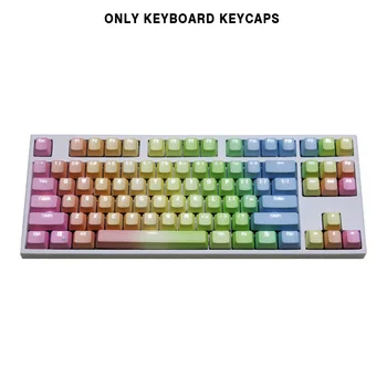 Mājas Biroja DATORA Klaviatūras Keycaps Datoru Papildierīces Krāsoti Krāsains Varavīksnes PBT Remonts, Rezerves Daļas Viegli Uzstādīt Praktiski