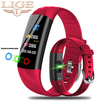 LIGE Smart Skatīties Sieviešu IP68 Ūdensnecaurlaidīga Sporta Aproce Smart Fitnesa Tracker asinsspiediens, Sirds ritma Monitors saprātīga Skatīties