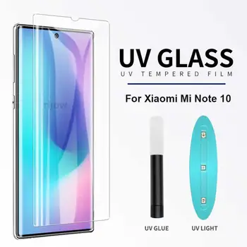 Aizsargājošu stikla UV stikls Xiaomi Mi Piezīme 10/10 pro ar UV līme caurspīdīga