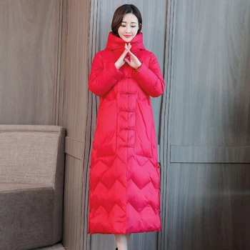 Modes Ķīniešu Stilā Ilgi, Sieviešu Leju Parka Jakas Silta Zaudēt Ziemas Mētelis Sievietēm Sieviešu Lodeszivs Jaka Plus Lieluma Kapuci Harajuku
