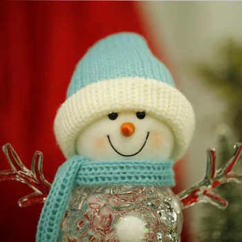 Ziemassvētku Kvēlojošs Sniegavīrs Santa Claus Baby Lelle Ar Led, Kas Mirgo Stīgu Gaismas Guļamistaba Galda Lampas Laternas Rotā Apdare Dāvanu