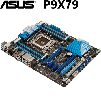 Par ASUS P9X79 Pamatplates Socket LGA 2011 Core i7 X79 LGA2011 Oriģināls Darbvirsmas 64GB DDR3 PCI-E 3.0 Datoru (Mainboard), ko Izmanto