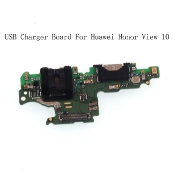 Par Huawei Honor Skats 10 USB Spraudni Lādētāju Valdes Mikrofona Modulis Kabeļu Savienotājs Huawei V10 nomaiņa Tālrunis Daļas komplekts
