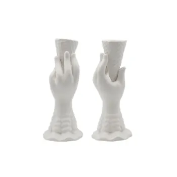 Balta Keramikas Roku Turot Saldējuma Rotas, Figūriņas Art Darbvirsmas Maz Vāze Dzīvojamā Istaba, Veranda, Guļamistabas Ziedu Gudrs Pot