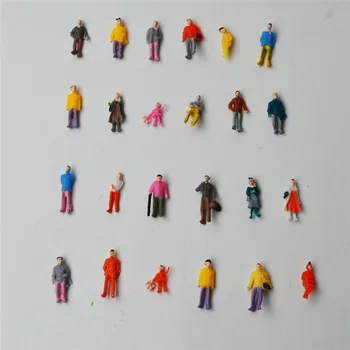 200pcs 1:150 Mēroga dzelzceļa Ēkas Cilvēki, Krāsotas Modelis Vilciena Pasažieri Cilvēki Skaitļi