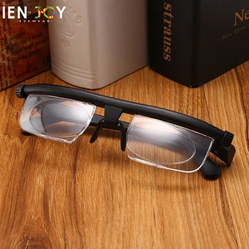 IENJOY TR90 Redzes dubultošanās Fokusa Skalas Regulēšana Brilles -6d līdz +3D Tuvredzība vecuma tālredzība Brilles Vīrieši Sievietes Lasīšanas Brilles
