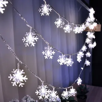Ziemassvētku Puse Ūdensdrošs LED Sniegpārslas Gaismas Stīgu Brīvdienu Āra Apdare, LED Sniegpārslas Gaismas Stīgu
