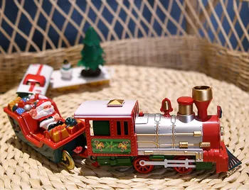 Pilnībā Automātiska Ziemassvētku Vilciena Gaismas Un Skaņas Ziemassvētku Train Set Dzelzceļa Sliežu Rotaļlietas Ziemassvētki Vilcienu Dāvanu детские игрушки