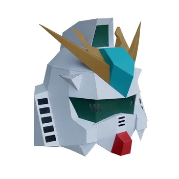 Puse Masku Halloween DIY Papīra Maskas Cosplay Skropstu Masku Gundam Modelis Optimus Prime Masque Radošo Handwork Smieklīgi Masker