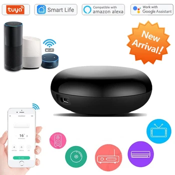 Tuya WiFi Mini Smart Home IS Tālvadības 360° 10m Kontrolieris ar Alexa Tuya APP, TV, Gaisa Kondicionēšanas Ierīces Balss Vadība