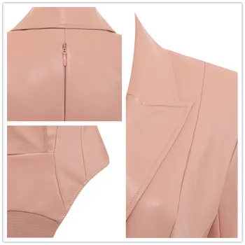 Divas Gabals, kas PU garām Piedurknēm Uzvalks Topi, Svārki Puse Drēbes Elegants Sexy Svārki Uzstādīt 2019 Jaunā Sieviešu Uzstādīt Uzvalks