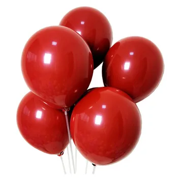 30pcs 10 collu matēta sirds formas granāts sarkana lateksa balons, balonu kāzu mīļākais priekšlikumu, kāzu dekorēšana