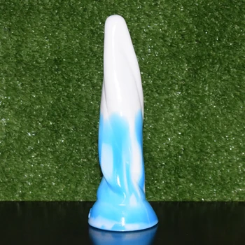 FRRK vērpjot skrūvi butt plug faak silikona anālais dildo zilā baltā ķīnas porcelāna stilīgs erotiska seksa rotaļlietas jaunās modes gailis skrūvi