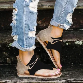 Vasaras Sandales Sieviešu PU T-siksna Flip Flops Sandales Sandales Dizainers Clip-Toe Kurpes Rāvējslēdzēju Dāmas Kurpes Sandales Zapatos Mujer 2020
