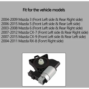 Priekš Mazda 3 5 6 CX-7 CX-9 RX-8 logu mehānisko kreiso un labo 742-801 (802）