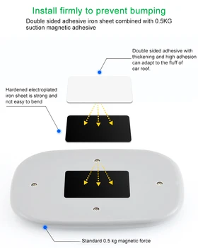 Universālo USB Lādējamu Balts LED Auto Lasīšanas Gaismas Interjera LED Auto Stils Nakts Gaisma Jumta Doom Lampas Magnētiskā