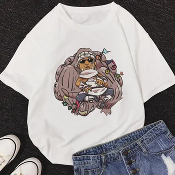 Dzeltena Jaunu Modes Anime Raksts Drukāšanas Sieviešu T-krekls Gadījuma Mājīgu O-veida kakla Topi, T Brīvs Universāls Harajuku Stils T Krekls