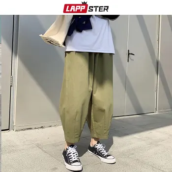 LAPPSTER Vīriešiem Harajuku Harēma Bikses 2020. Gada Vasaras Mens Streetwear Vintage Joggers Bikses Vīriešu Ikdienas korejas Modes Melnas Bikses