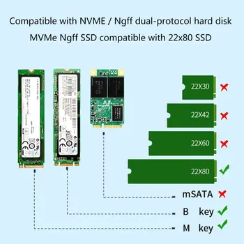 1Set M. 2 SSD NVMe NGFF Siltuma Izlietne, Alumīnija Heatsink Thermal Pad M2 2280 SSD Cietā Diska Desktop PC Cooler