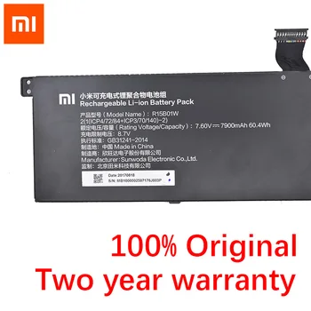 Sākotnējā 7900mAh R15B01W Akumulatoru Xiaomi Pro i5 15.6 R15B01W 7.6 V 60.4 Wh