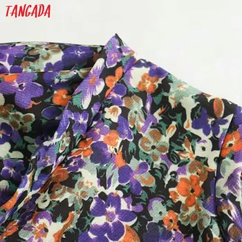 Tangada modes sieviešu retro purpursarkani ziedi drukas kleita bat garām piedurknēm dāmas stiept vidukļa mini Kleita Vestidos 5Z112