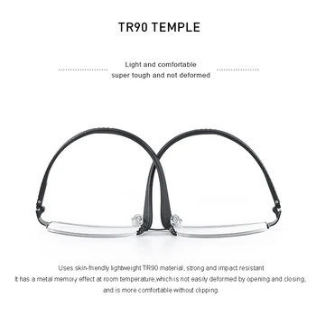 MERRYS DIZAINA Vīriešu Titāna Sakausējuma Brilles Rāmis TR90 Kājas Tuvredzība Recepšu Brilles Optiskās Rāmis Biznesa Stils S2221