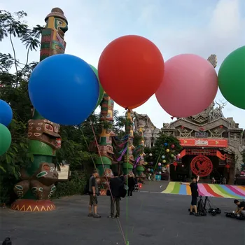 10pcs/daudz Yang Tao balonu 18 collu lateksa kārtu liels gaisa balonu, kāzas, dzimšanas dienu svinības, dekoratīvās ribas laternu bumbu, vairumtirdzniecība