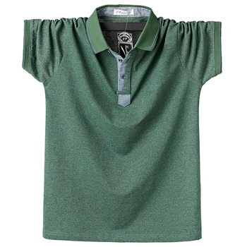 Plus Izmēra 5XL 6XL Polo Krekls Vīriešiem Vasarā Augstas Kvalitātes 95% Kokvilnas, Elpo Anti-Pilling Gadījuma Uzņēmuma Zīmolu Vīriešu Polo Krekli