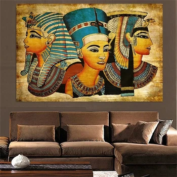 Āfrikas Senajā Ēģiptē Sievietes Kanvas Glezna Plakāti un Izdrukas Sienas, Attēlus viesistaba, Mājas Dekoru Cuadros